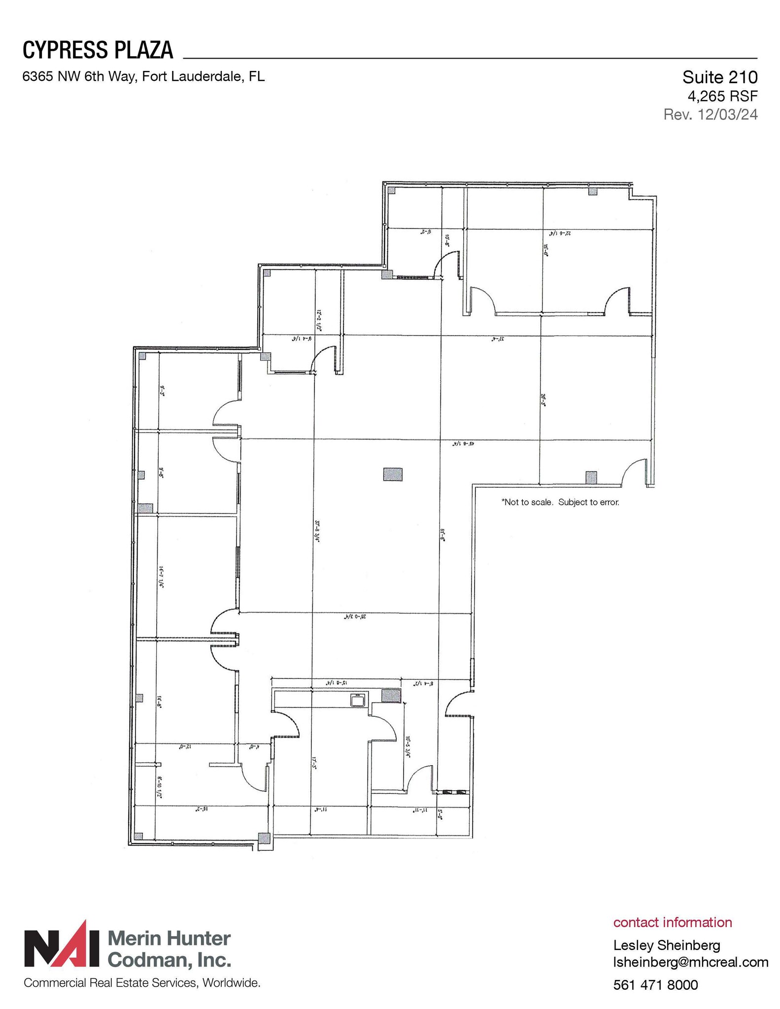 6365 NW 6th Way, Fort Lauderdale, FL à louer Plan d’étage– Image 1 sur 13