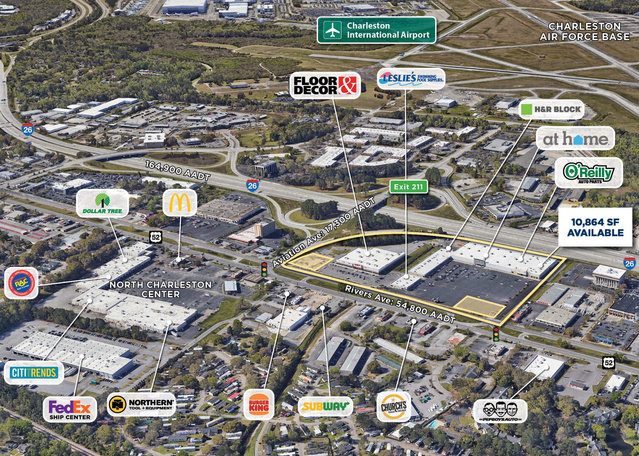 6185 Rivers Ave, Charleston, SC à louer Photo de l’immeuble– Image 1 sur 2