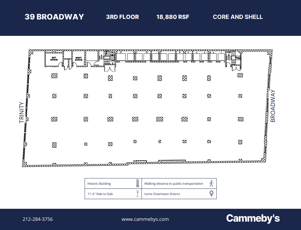 39 Broadway, New York, NY à louer Plan d’étage– Image 1 sur 1