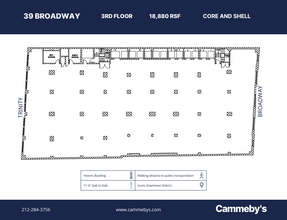 39 Broadway, New York, NY à louer Plan d’étage– Image 1 sur 1