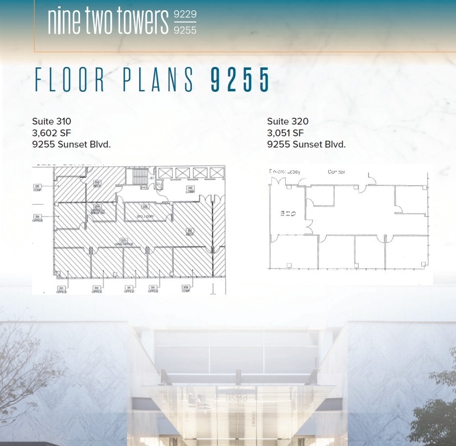 9229 W Sunset Blvd, West Hollywood, CA à louer Plan d’étage– Image 1 sur 1