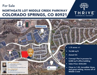 Plus de détails pour Middle Creek Parkway, Colorado Springs, CO - Terrain à vendre
