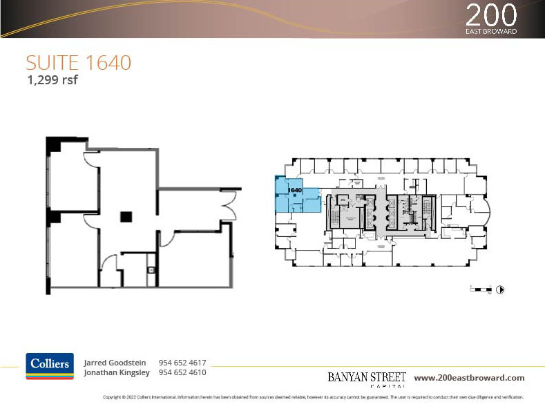 200 E Broward Blvd, Fort Lauderdale, FL à louer Plan d’étage– Image 1 sur 2