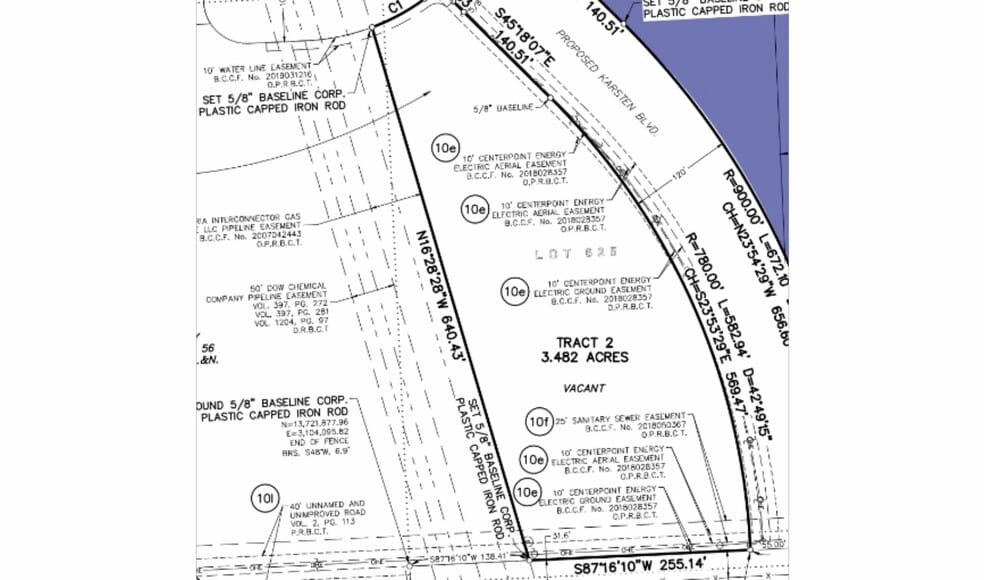 CHM9+3GX, Iowa Colony, TX à vendre - Plan cadastral – Image 2 sur 3
