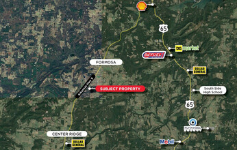 6880 Highway 9, Center Ridge, AR - VUE AÉRIENNE  vue de carte