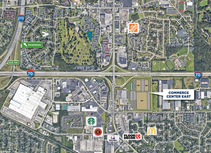 6300-6520 Tussing Rd, Columbus, OH à louer - Aérien – Image 2 sur 3