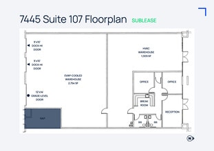 7485 Dean Martin Dr, Las Vegas, NV à louer Plan d’étage– Image 1 sur 1