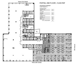 888 7th Ave, New York, NY à louer Plan d’étage– Image 1 sur 1