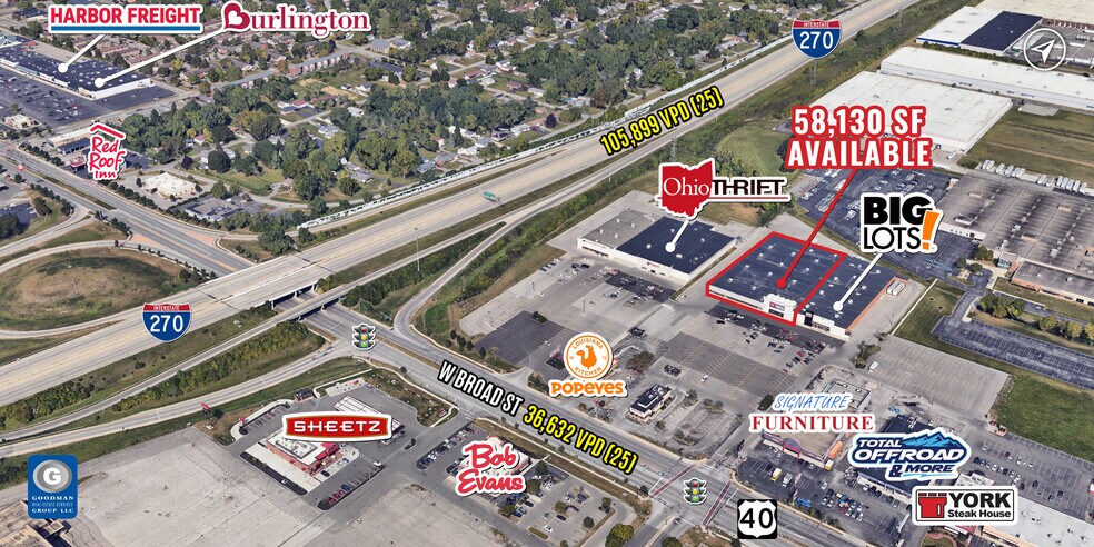 4300-4328 W Broad St, Columbus, OH à louer - Aérien – Image 2 sur 5