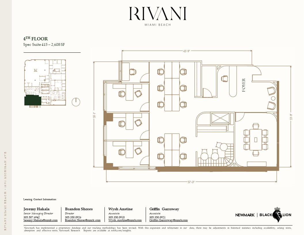 1691 Michigan Ave, Miami Beach, FL à louer Plan d’étage– Image 1 sur 1