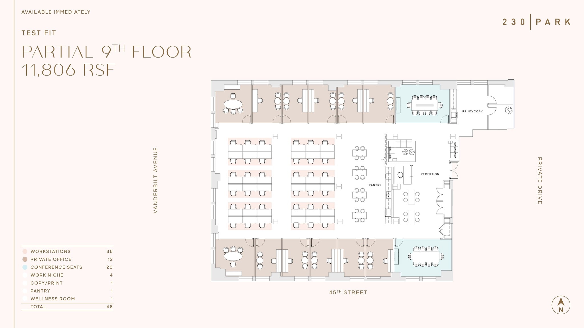 230 Park Ave, New York, NY à louer Plan d’étage– Image 1 sur 10