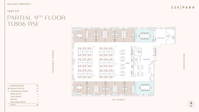 230 Park Ave, New York, NY à louer Plan d’étage– Image 1 sur 10