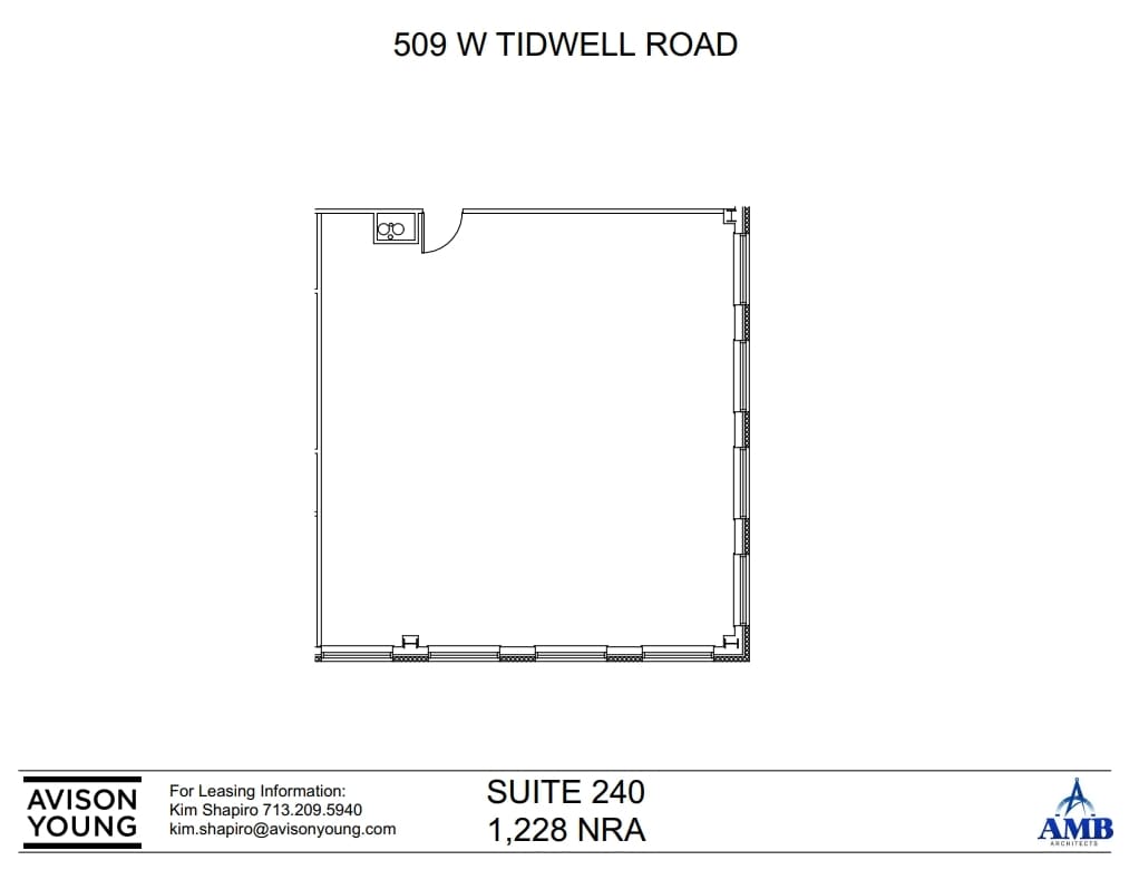 509 W Tidwell Rd, Houston, TX à louer Plan d’étage– Image 1 sur 2