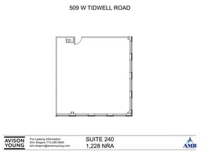 509 W Tidwell Rd, Houston, TX à louer Plan d’étage– Image 1 sur 2