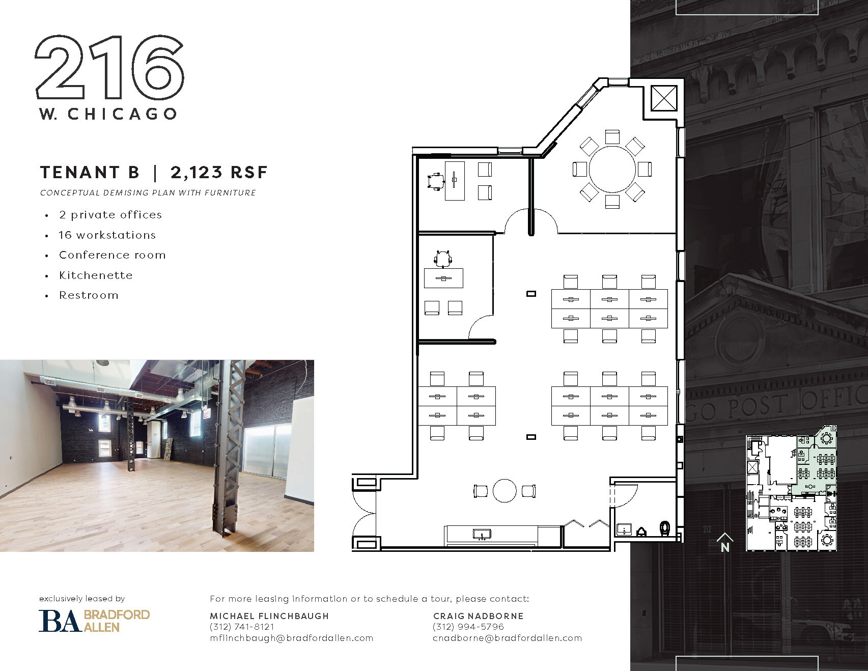 210-216 W Chicago Ave, Chicago, IL à louer Plan d’étage– Image 1 sur 10
