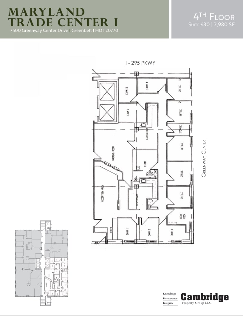 7500 Greenway Center Dr, Greenbelt, MD à louer Plan d’étage– Image 1 sur 1