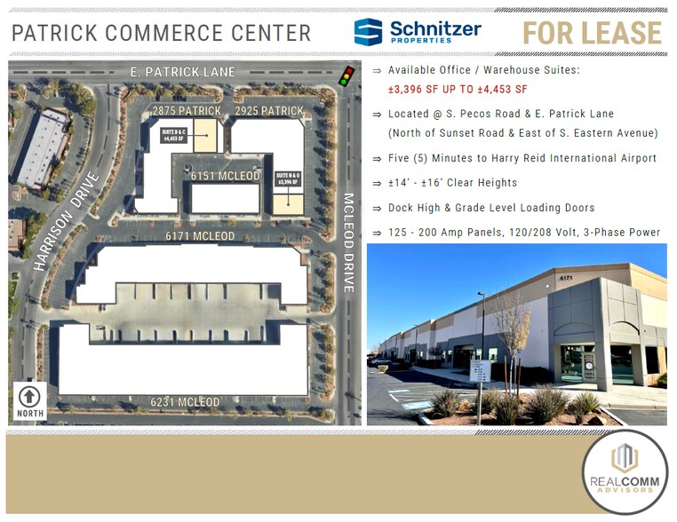2875 E Patrick Ln, Las Vegas, NV à louer - Plan de site – Image 2 sur 9
