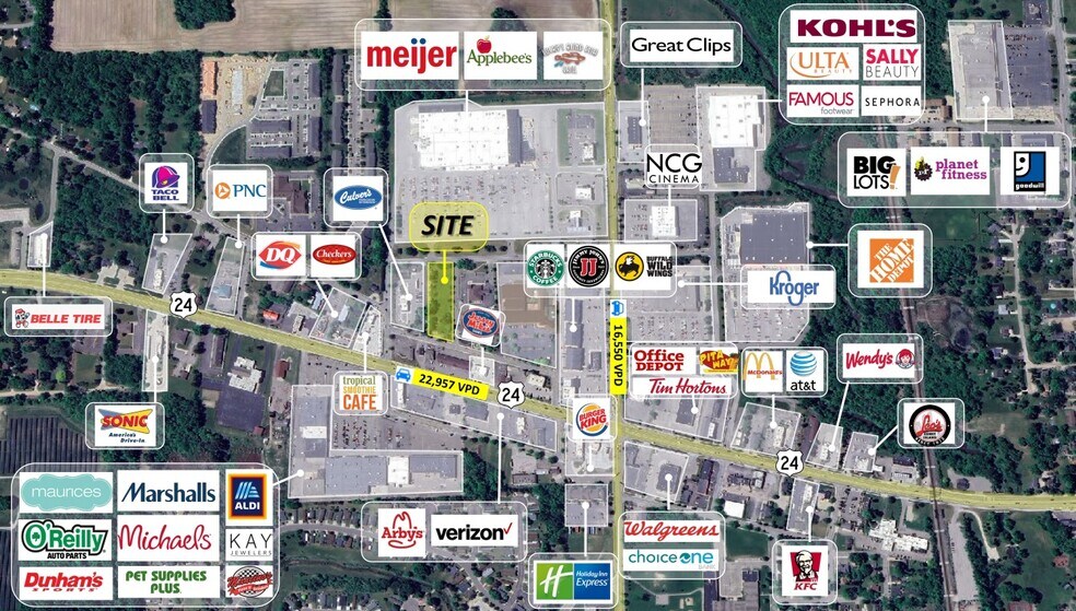 822 West St, Lapeer, MI à vendre - Aérien – Image 2 sur 2