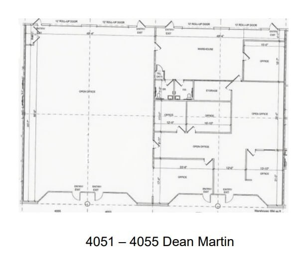 4045-4063 Dean Martin Dr, Las Vegas, NV à louer Plan d’étage– Image 1 sur 1