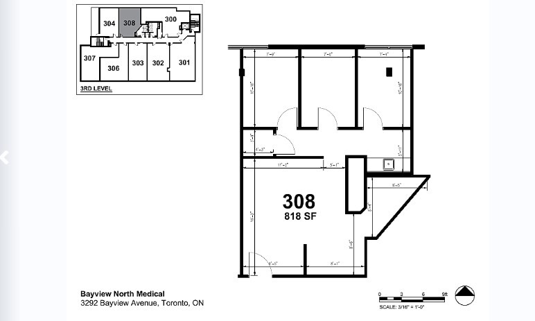 3292 Bayview Ave, Toronto, ON à louer Plan d’étage– Image 1 sur 1