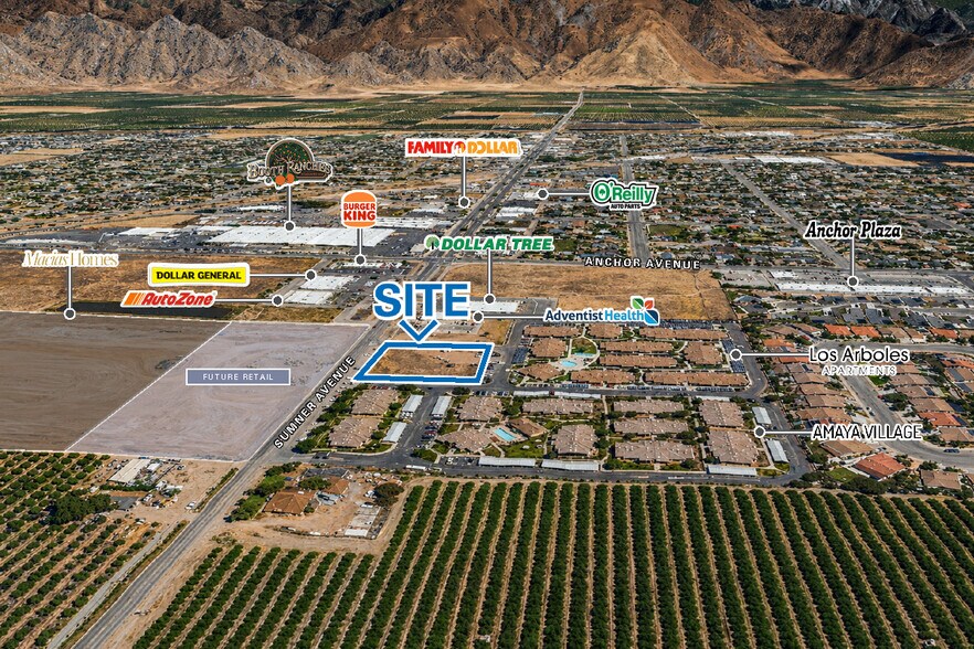Commercial Land on Sumner Avenue, Orange Cove, CA à vendre - Aérien – Image 2 sur 2