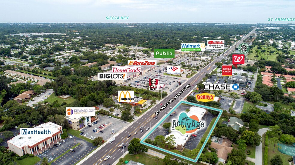 3801 Bee Ridge Rd, Sarasota, FL à vendre - Aérien – Image 3 sur 31