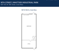 1001-1025 W 18th St, Costa Mesa, CA à louer Plan d’étage– Image 1 sur 1
