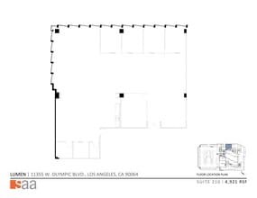 11355 W Olympic Blvd, Los Angeles, CA à louer Plan de site– Image 1 sur 5