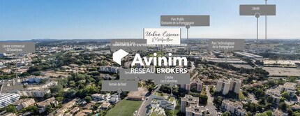 Montpellier, HER - Vue aérienne vue de carte