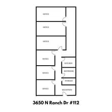 3650 N Rancho Dr, Las Vegas, NV à louer Plan d’étage– Image 1 sur 1