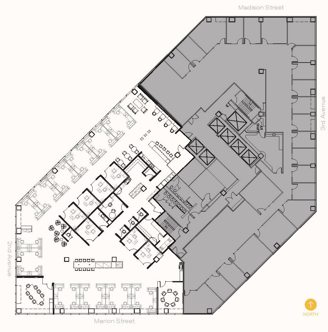 999 3rd Ave, Seattle, WA à louer Plan d’étage– Image 1 sur 9