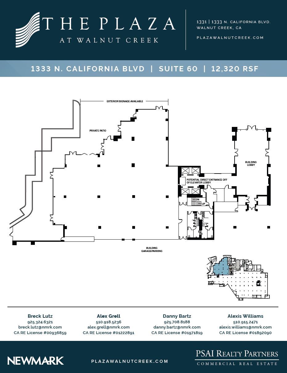 1331 N California Blvd, Walnut Creek, CA à louer Plan d’étage– Image 1 sur 1