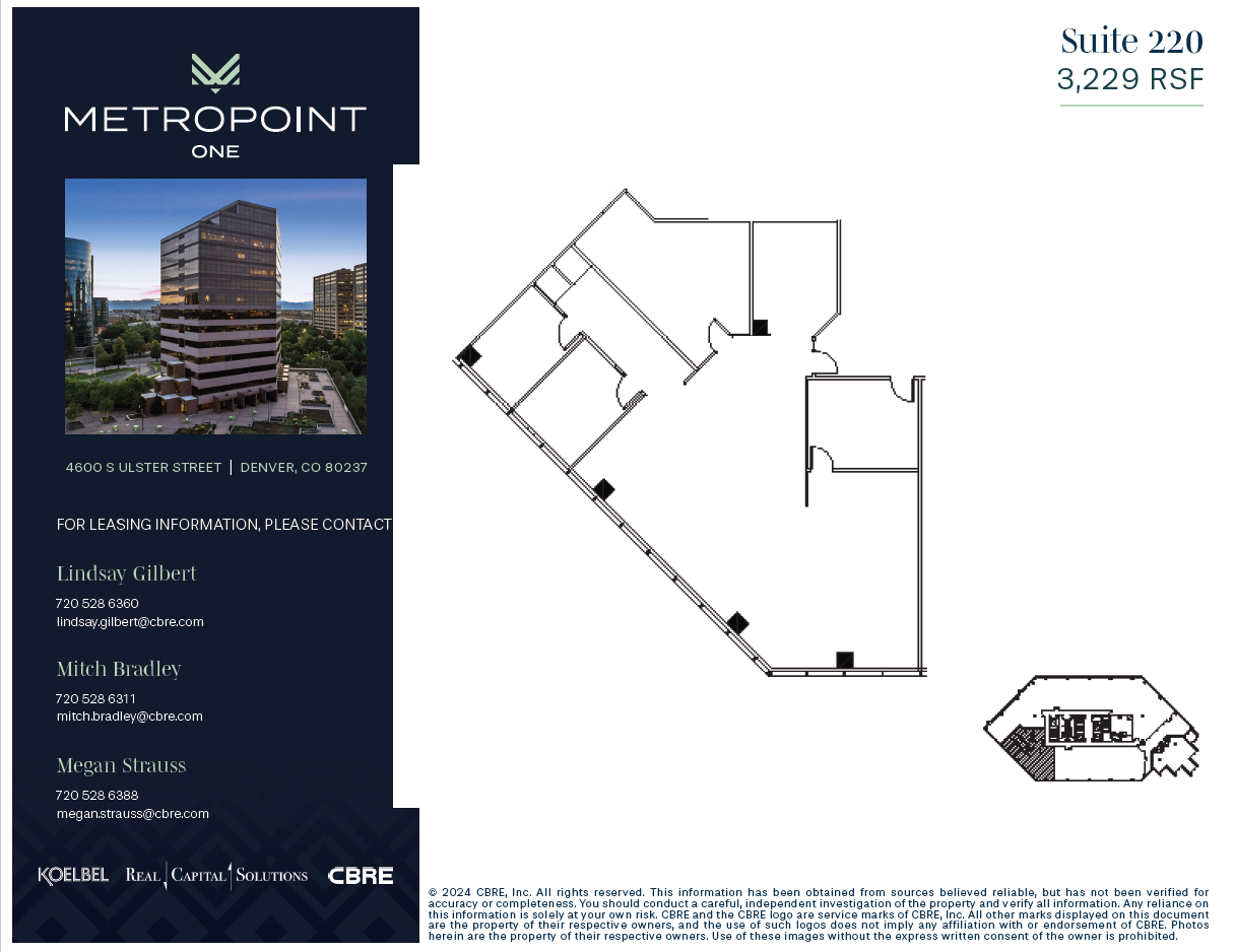 4600 S Ulster St, Denver, CO à louer Plan d’étage– Image 1 sur 1
