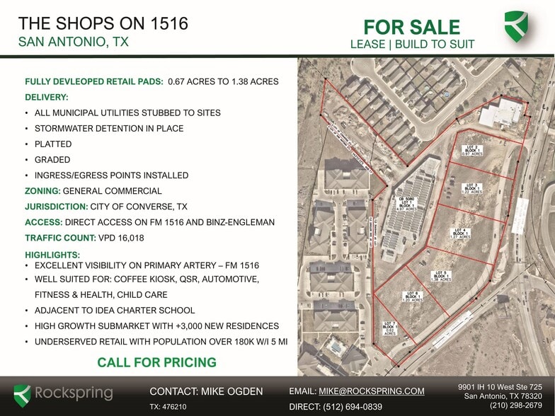 Binz-Engleman Rd & FM 1516, San Antonio, TX à vendre - Plan de site – Image 3 sur 4