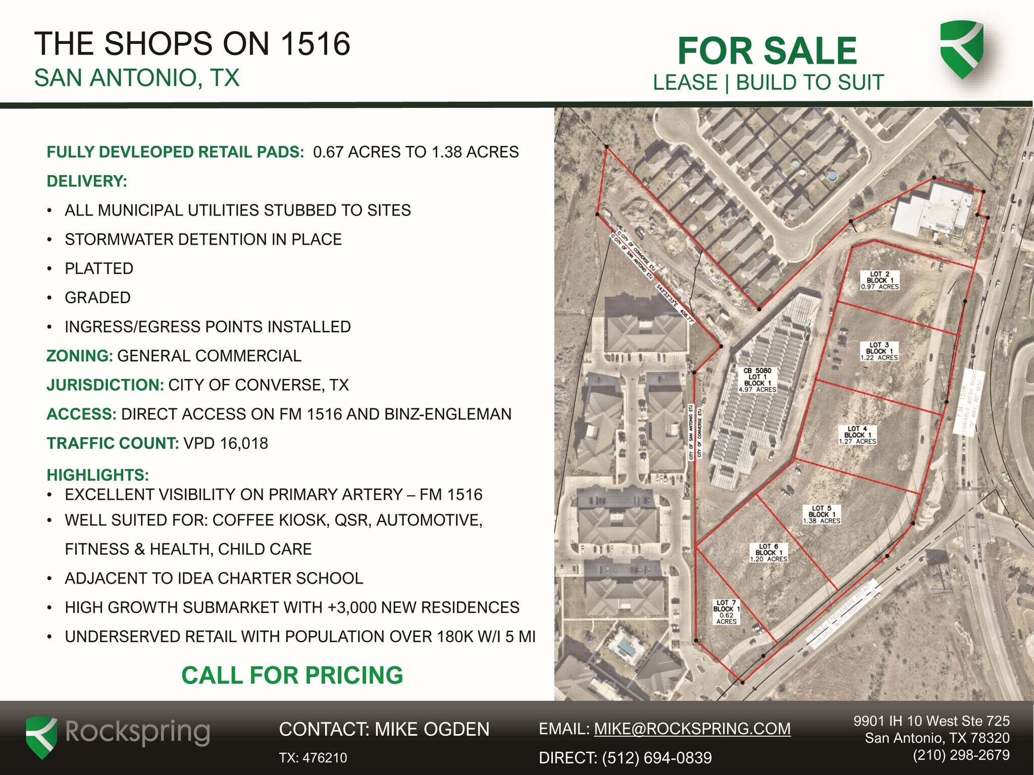 Binz-Engleman Rd & FM 1516, San Antonio, TX à vendre Plan de site– Image 1 sur 3