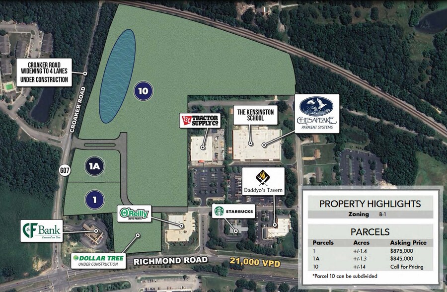 Richmond Rd & Croaker Rd, Williamsburg, VA à vendre - Photo principale – Image 1 sur 4