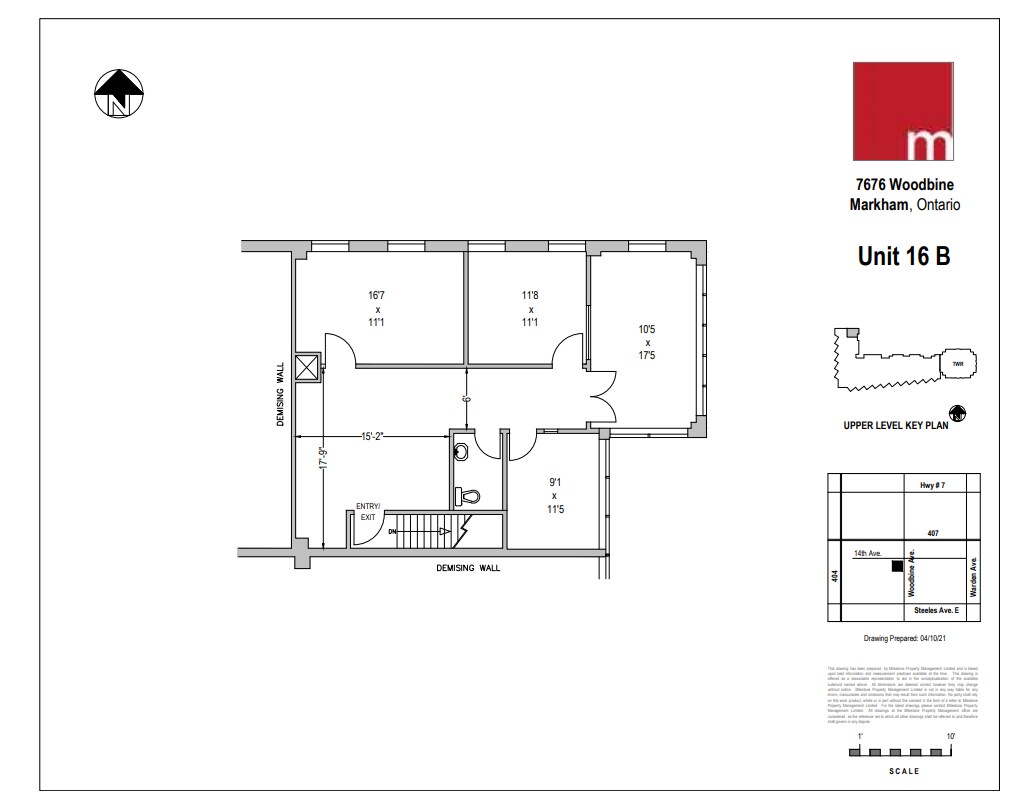 7676 Woodbine Ave, Markham, ON à louer Plan d’étage– Image 1 sur 1