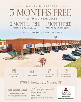 Plus de détails pour 1700-1704 S Broadway St, Moore, OK - Différents types d’espaces à louer