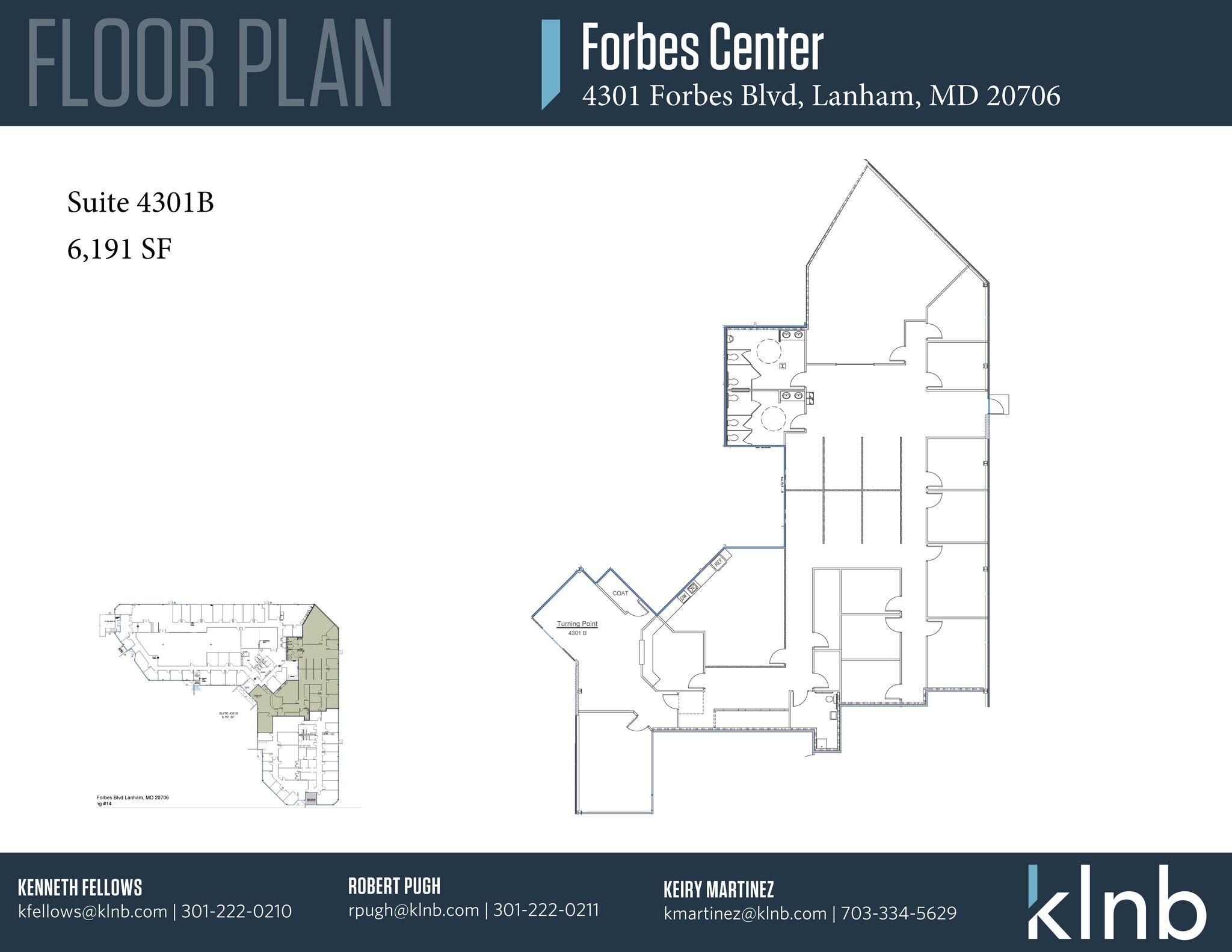 4301-4303 Forbes Blvd, Lanham, MD à louer Plan d’étage– Image 1 sur 1
