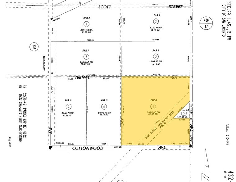 250 N Sanderson Ave, San Jacinto, CA à louer - Plan cadastral – Image 3 sur 6