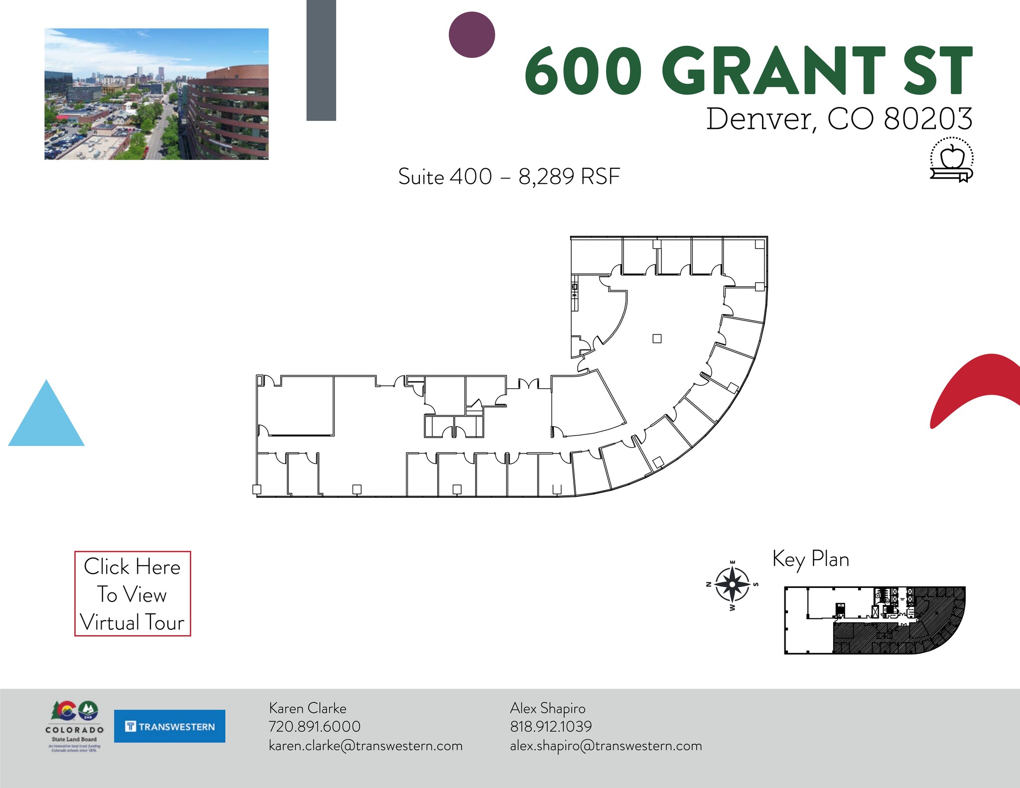 600 Grant St, Denver, CO à louer Plan de site– Image 1 sur 2