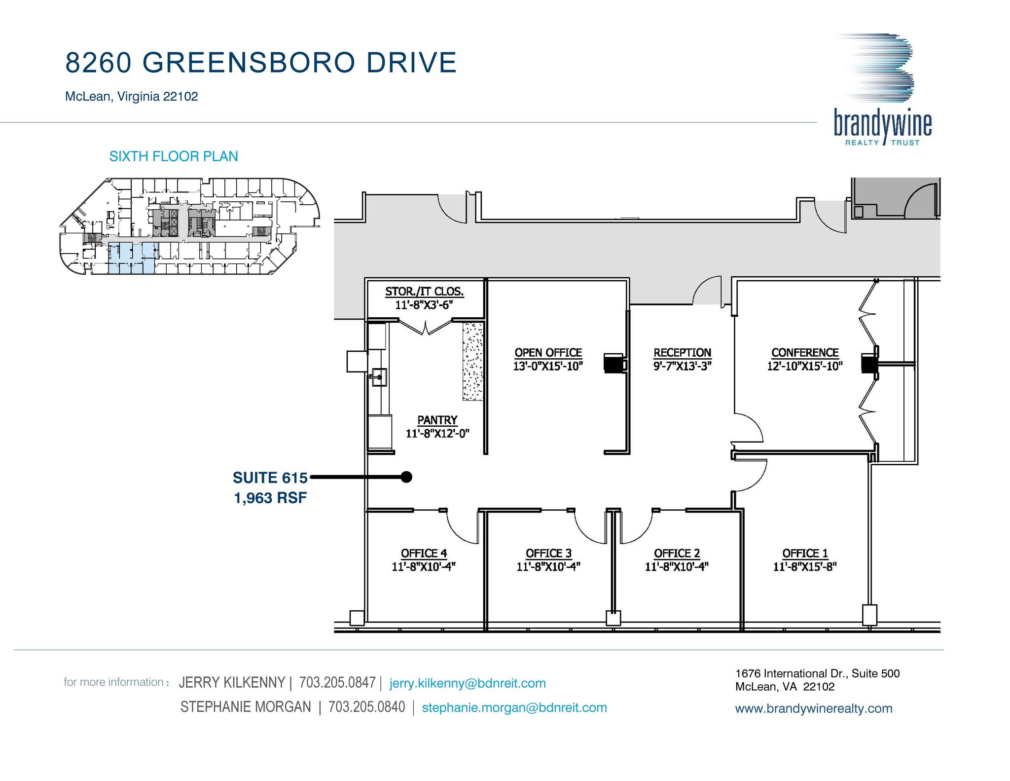 8260 Greensboro Dr, McLean, VA à louer Plan d’étage– Image 1 sur 1