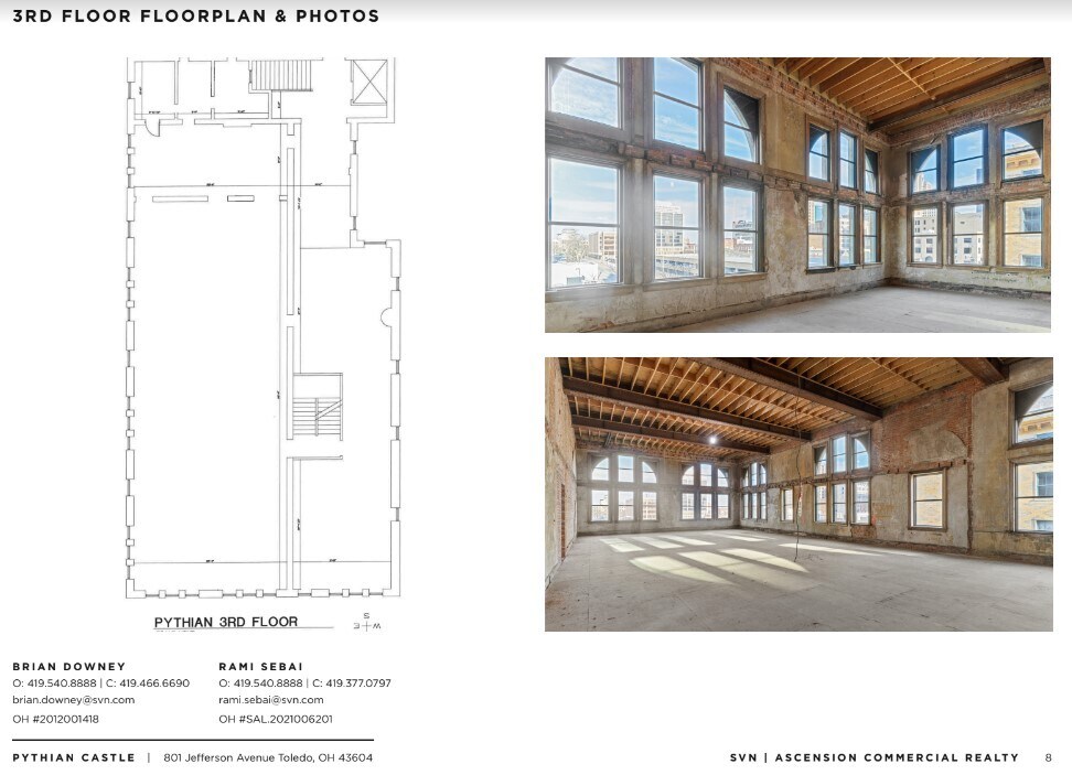 801 Jefferson Ave, Toledo, OH à louer Plan d’étage– Image 1 sur 4