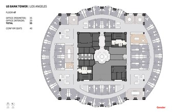 633 W 5th St, Los Angeles, CA à louer Plan d’étage– Image 2 sur 2