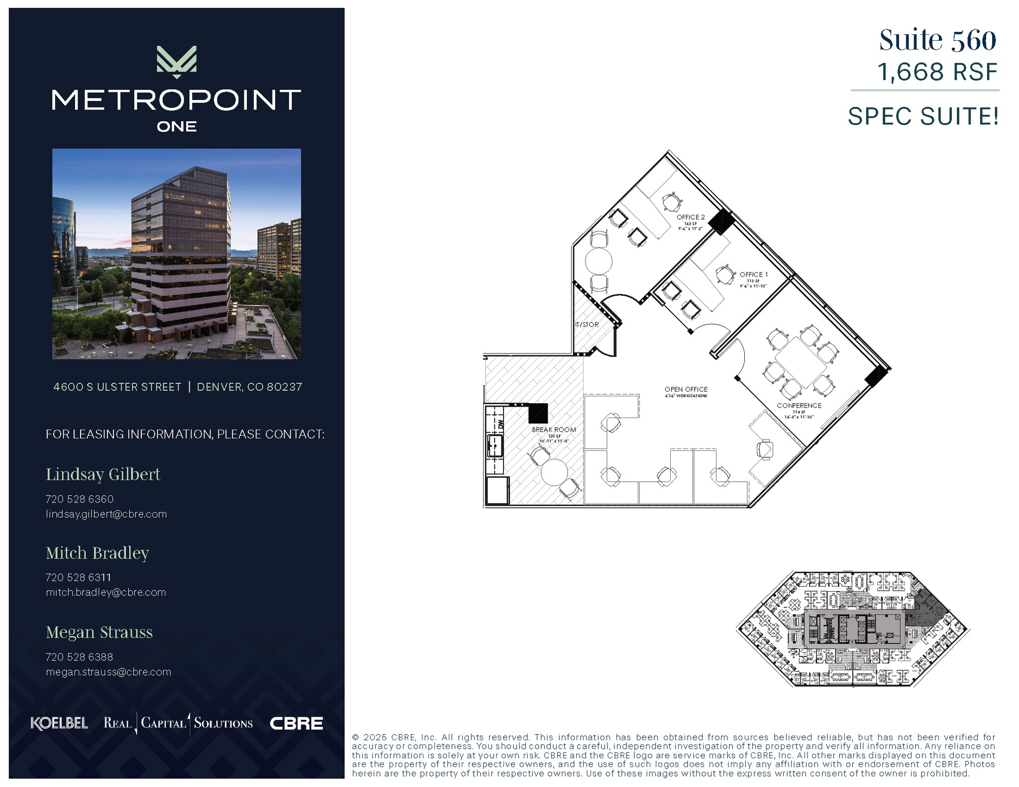 4600 S Ulster St, Denver, CO à louer Plan d’étage– Image 1 sur 3