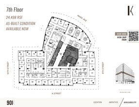 901 K St NW, Washington, DC à louer Plan d’étage– Image 2 sur 2
