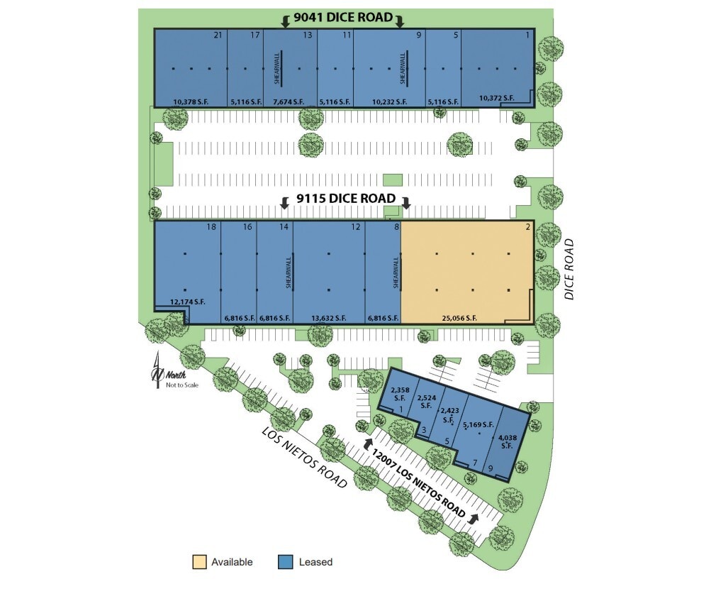 9115 Dice Rd, Santa Fe Springs, CA à louer Plan d’étage– Image 1 sur 1