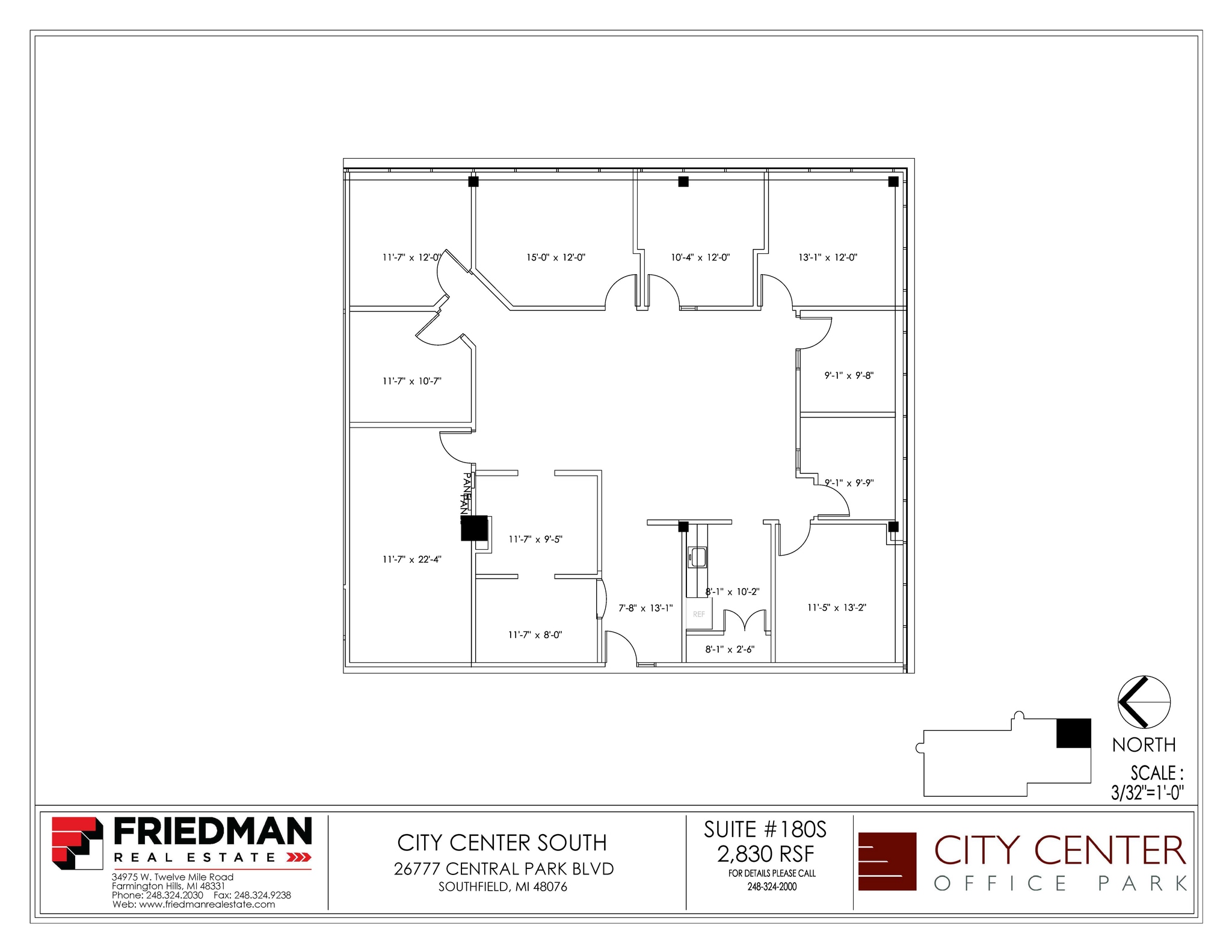 26777-26999 Central Park Blvd, Southfield, MI à louer Plan d’étage– Image 1 sur 2