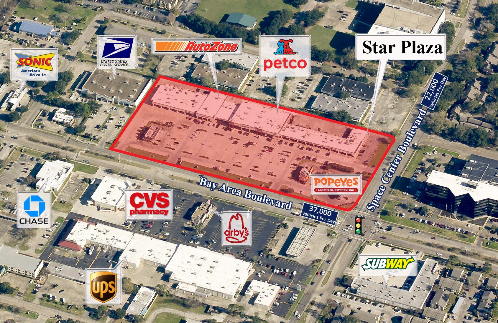 2402-2416 Bay Area Blvd, Houston, TX à louer Aérien– Image 1 sur 3