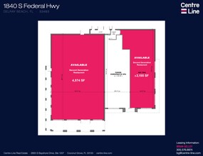 1832-1840 S Federal Hwy, Delray Beach, FL à louer Plan de site– Image 1 sur 1